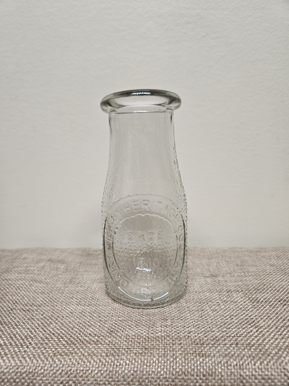 Heritage Company Clear Glass Milk Bottle